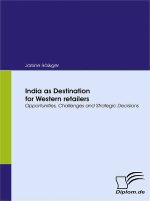 cover image of India as Destination for Western retailers